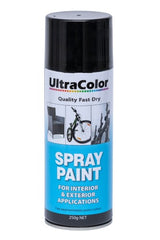 Ultracolor 250g Matt Black Spray Paint, perfect for artists and DIYers, with a fast-drying, rich matte finish for all surfaces.