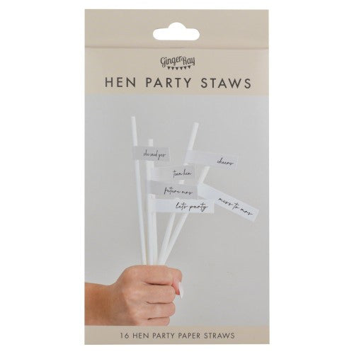 Hen Party Straws - Pack of 16