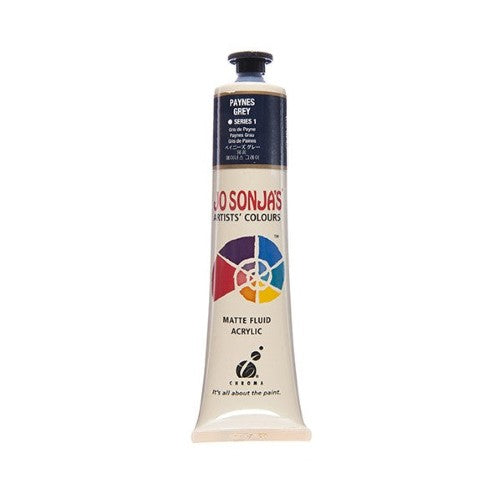 Jo Sonja's 75ml Paynes Grey Acrylic Paint for smooth blending, rich opacity, and water-resistant finish in artwork.