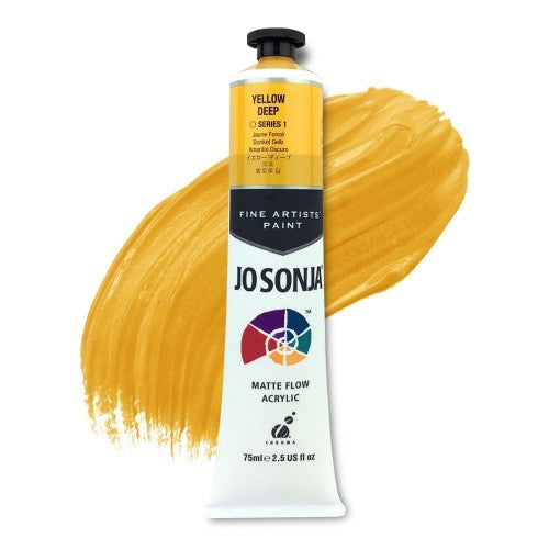 Acrylic Paint - Jo Sonja's 75ml Yellow Deep