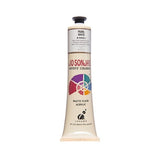 75ml tube of Jo Sonja's Pearl White Acrylic Paint, perfect for artists seeking opacity and a matte finish.