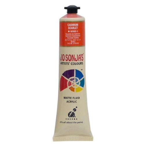 Acrylic Paint - Jo Sonja's 75ml Cadmium Scarlet