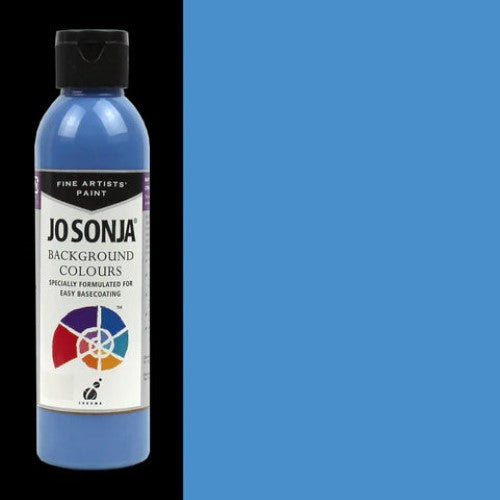 Jo Sonja's 250ml Cornflower acrylic paint, perfect for vibrant art projects and easy application on various surfaces.