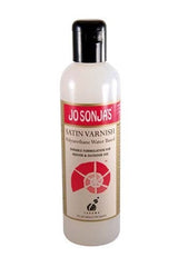 Jo Sonja's Satin Varnish 250ml for acrylics, provides a clear satin finish and protects artworks from dust and UV rays.