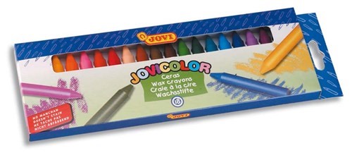 Jovi Wax Crayon 18s set with 18 vibrant, non-toxic crayons designed for smooth, mess-free creativity for young artists.