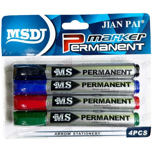 Bold Point Marker Pen 4pk