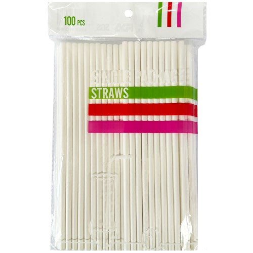 Paper Straws 100pc ( 100 Pack )
