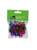 Craft - Round Bells Assorted Colour 15pcs