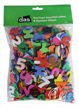 Craft - Eva Foam Assorted Letters & Numbers 500p