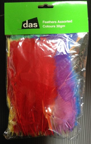 Craft - Feathers Assorted Colours 30gm