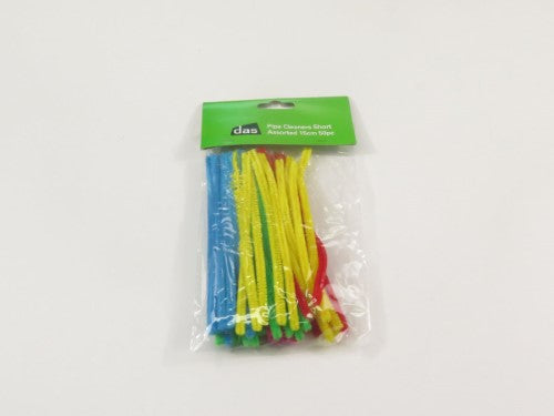 Pack of 50 assorted 15cm pipe cleaners in vibrant colors, perfect for creative crafts and DIY projects.