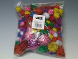 Craft - Pom Poms Glitter Assorted Size 200pc