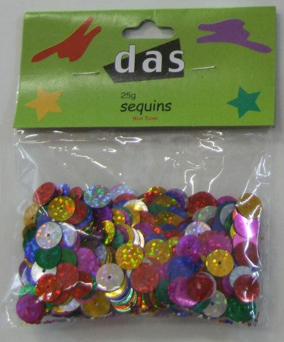 Craft - Sequins Assorted Colour 25gm