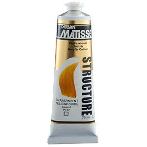 Acrylic Paint - Matisse Str 75ml Trans Yellow Oxide S3