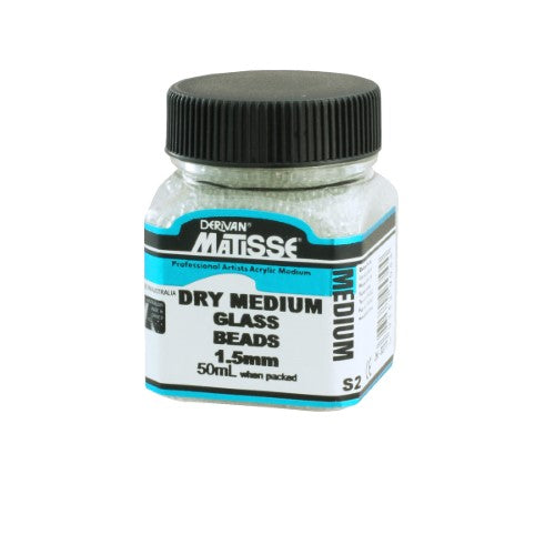 Matisse Dry Med 40ml Glass Beads for textured art, enhancing artwork with light-reflective, versatile mediums.