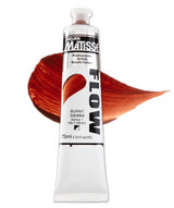 Matisse Flow Acrylic Paint in Burnt Sienna S1, 75ml tube, perfect for versatile, vibrant artistic expression and fine detailing.