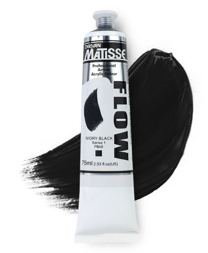 Acrylic Paint - Matisse Flow 75ml Ivory Black S1