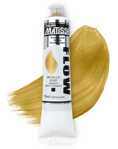 Acrylic Paint - Matisse Flow 75ml Metallic Gold S4