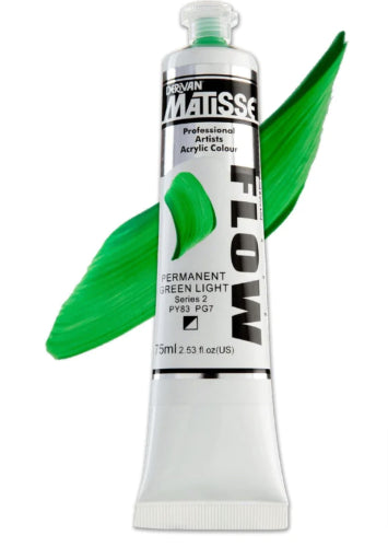 Acrylic Paint - Matisse Flow 75ml Perm Green Lt S2