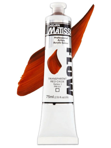 Acrylic Paint - Matisse Flow 75ml Trans Red Oxide S3