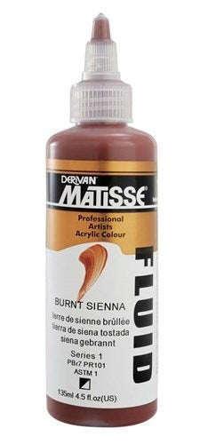 Acrylic Paint - Matisse Fluid 135ml Burnt Sienna