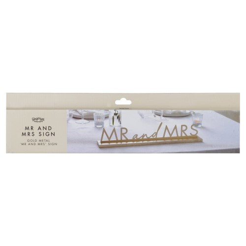 Elegant Modern Luxe Mr & Mrs Sign, 7.5cm x 42.5cm, perfect for contemporary wedding decor and celebrations.