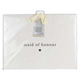 Elegant Modern Luxe Maid of Honour Gift Bag with ribbon, tissue paper, and card tag for bridal party gifts.