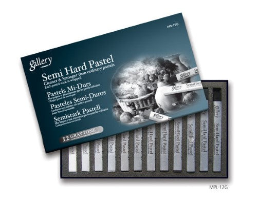 Artist Pastel Set - Gallery Semi Hard Pastel Greytone Mpl-12