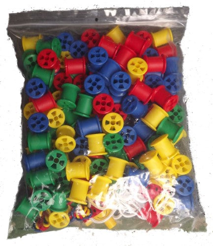Vibrant Craft - Cotton Reel Set (122) in assorted colors for quilting, embroidery, and sewing projects.