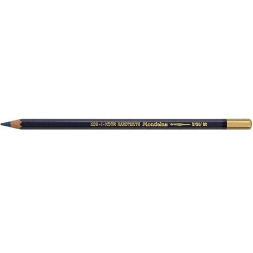 Mondeluz Aquarelle Pencil in Prussian Blue, featuring vibrant, water-soluble pigment for versatile watercolor effects.