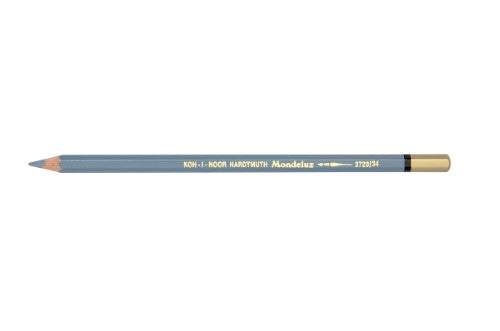 Mondeluz Aquarelle Pencil in Light Grey for versatile, water-soluble art with soft shadows and smooth blending capabilities.