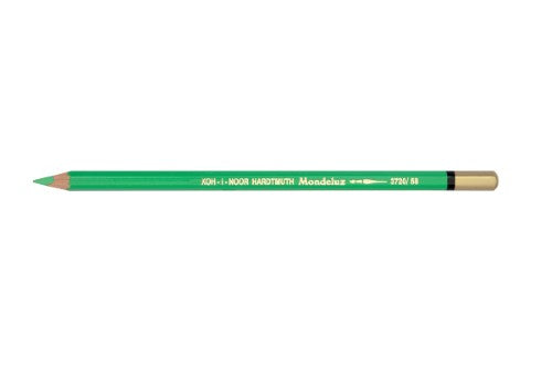 Light Green Mondeluz Aquarelle Pencil depicting vibrant color, ideal for detailed illustrations and watercolour effects.