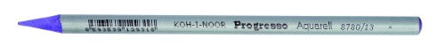 Pack of 12 Progresso Aquarelle Violet Pencils for vibrant, blendable watercolour art and comfortable grip.