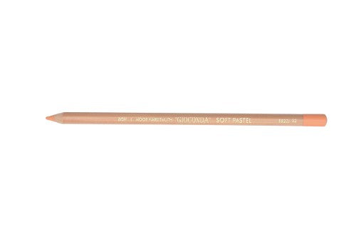 Soft pastel chalk pencil in light orange with 4.2mm lead for smooth application and vibrant color, ideal for artists.