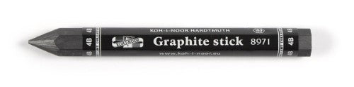 8971 Hex. Graphite Stick 4B 10mm, ideal for artists with ergonomic grip, perfect for shading and detailed drawing.