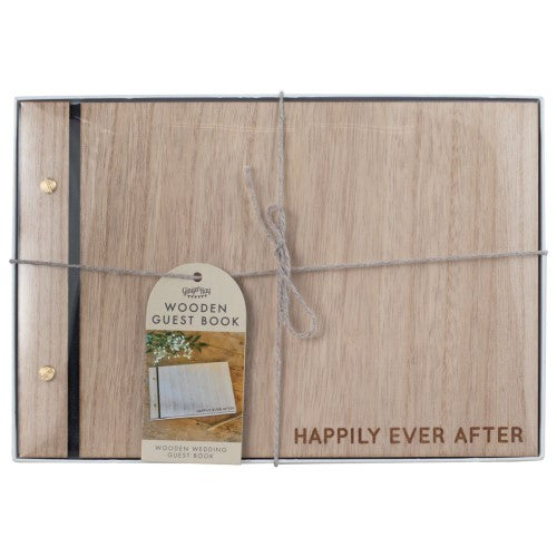 Rustic Romance Wooden Guest Book