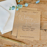 Rustic Romance Wedding Reception Invitations - Pack of 10