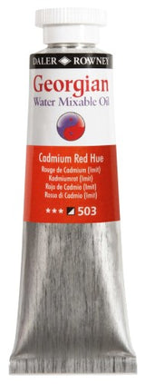 Rown Gwamo 37ml Cadmium Red Hue oil paint in vibrant red, ideal for artists seeking quality and convenience without solvents.