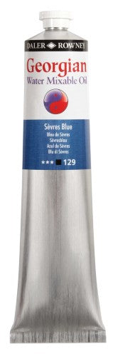 Rown Gwamo 200ml Sevres Blue oil paint, rich pigment, water mixable, perfect for blending and vibrant art creation.