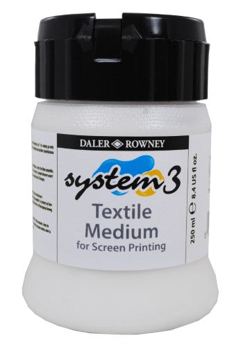 Rown Sys 3 8oz Textile Printing Medium for vibrant fabric projects, offering colorfastness and extended open time for intricate designs.