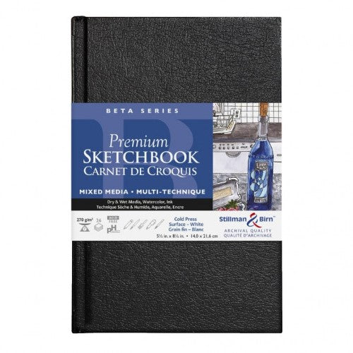 Sketch / Paper Pad - Beta Hardback 270gsm 5.5x8.5" (26sht)