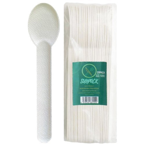 SunPack Paper Spoons 25pk ( 10 Pack )