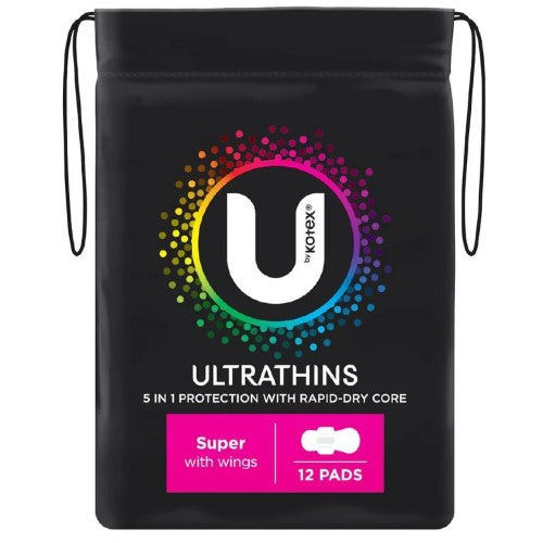 U Ultrathin Pads Super 12pk ( 6 Pack )