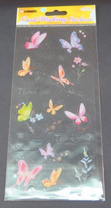 Colorful 'Thank You' sticker for card making, available in six unique shapes to enhance your handmade cards.