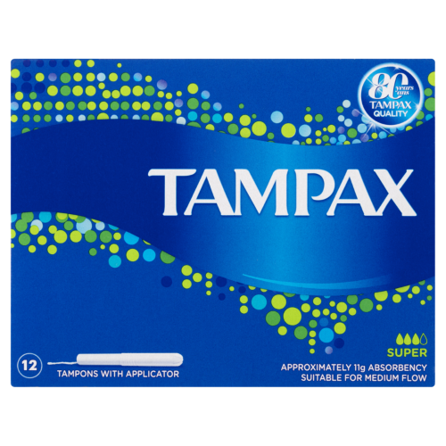 Tampax Super with Applicator 12pk ( 5 Pack )