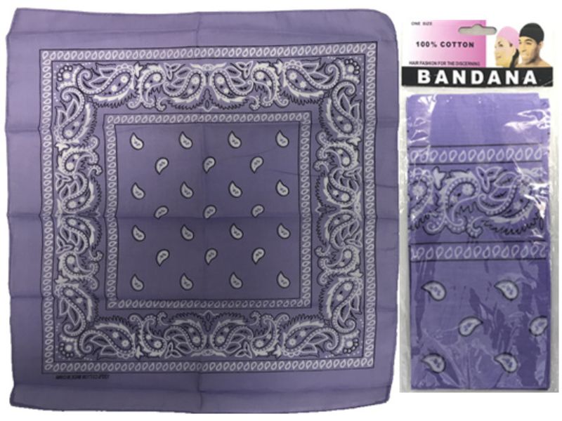 BANDANA - LIGHT PURPLE 56CM (Set of 12)