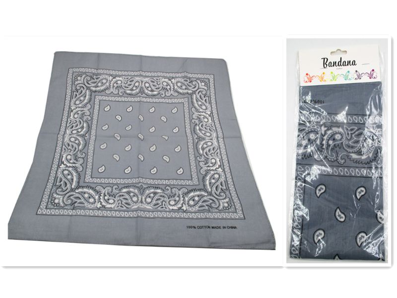 BANDANA - GREY 56CM (Set of 12)