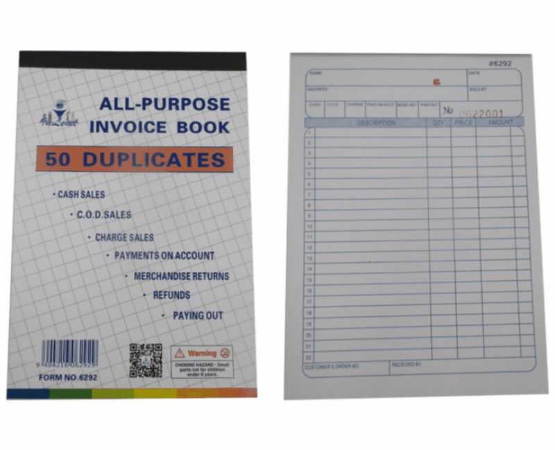 INVOICE BOOK - All Purpose (Set of 12)