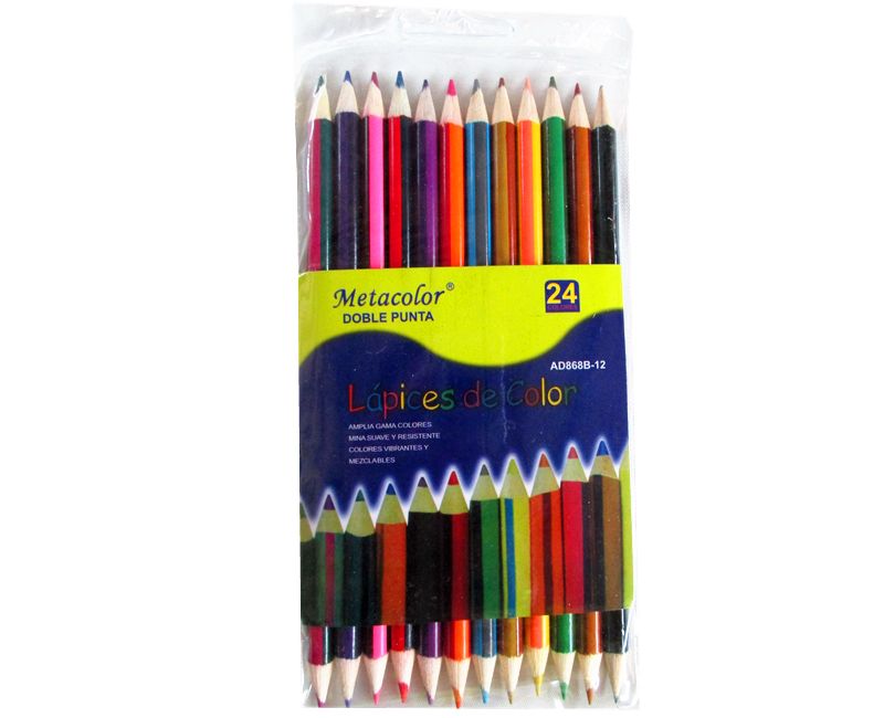 COLORING PENCILS - DOUBLE END (12 Packs)