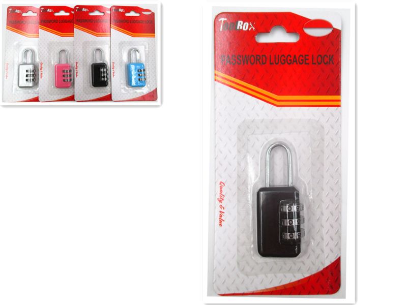 LUGGAGE LOCK - PASSWORD (Set of 12 Assorted)